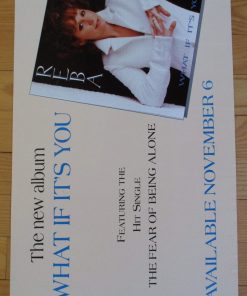 McENTIRE, REBA  Vintage 1996 "WHAT IF IT'S YOU" Promo Poster 24" x 12"