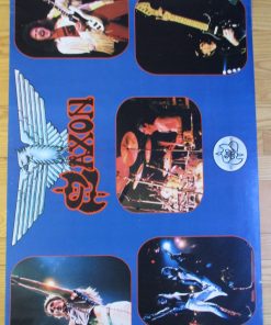 SAXON Vintage Poster 1982 Original 33" x 22" Bi-Rite