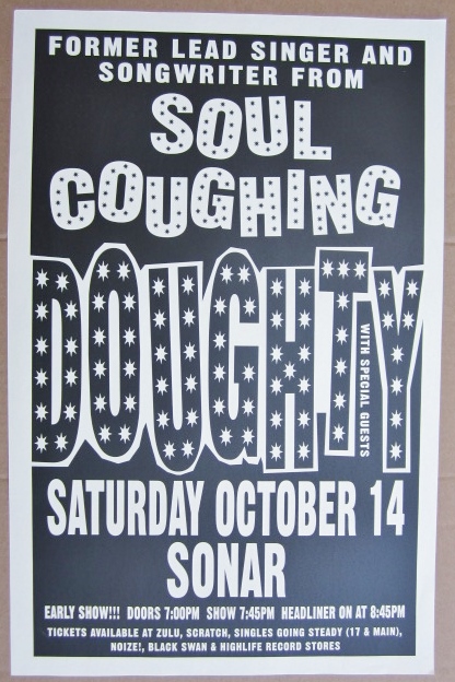 DOUGHTY, MIKE (of Soul Coughing) Tour Poster Vancouver, Canada ORIGINAL