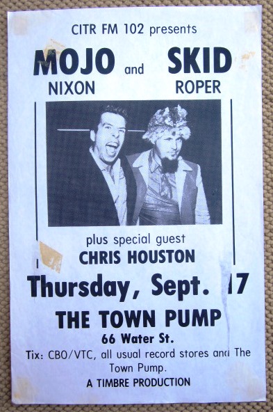 NIXON, MOJO & SKID ROPER / CHRIS HOUSTON - GIG Poster Vancouver, Canada ORIGINAL