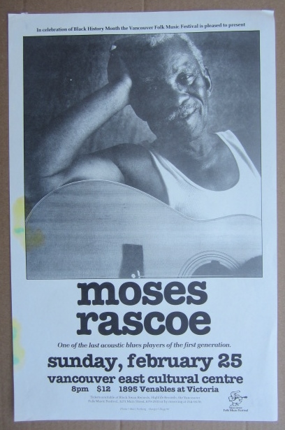 RASCOE, MOSES - GIG Poster Vancouver, Canada ORIGINAL