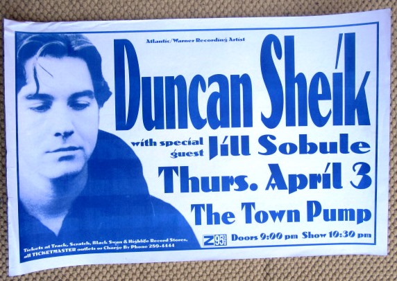 SHEIK, DUNCAN / JILL SOBULE - GIG Poster Vancouver, Canada ORIGINAL
