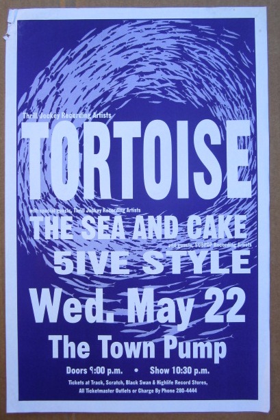 TORTOISE - GIG Tour Poster Vancouver, Canada ORIGINAL