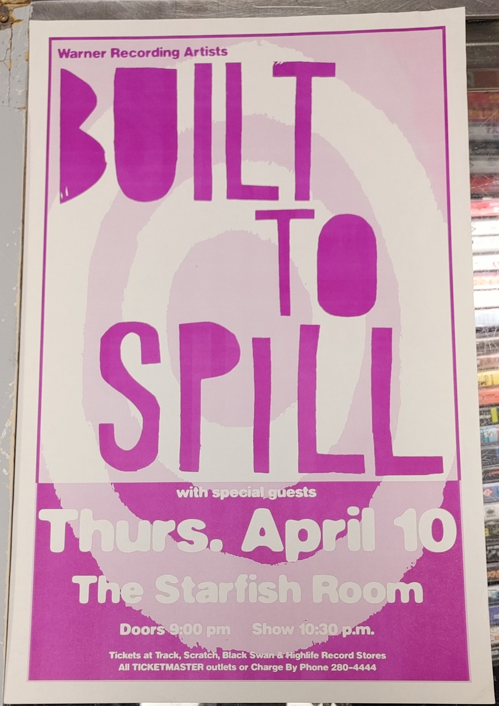 BUILT TO SPILL - 1997 Concert GIG Tour Poster Vancouver Canada ORIGINAL
