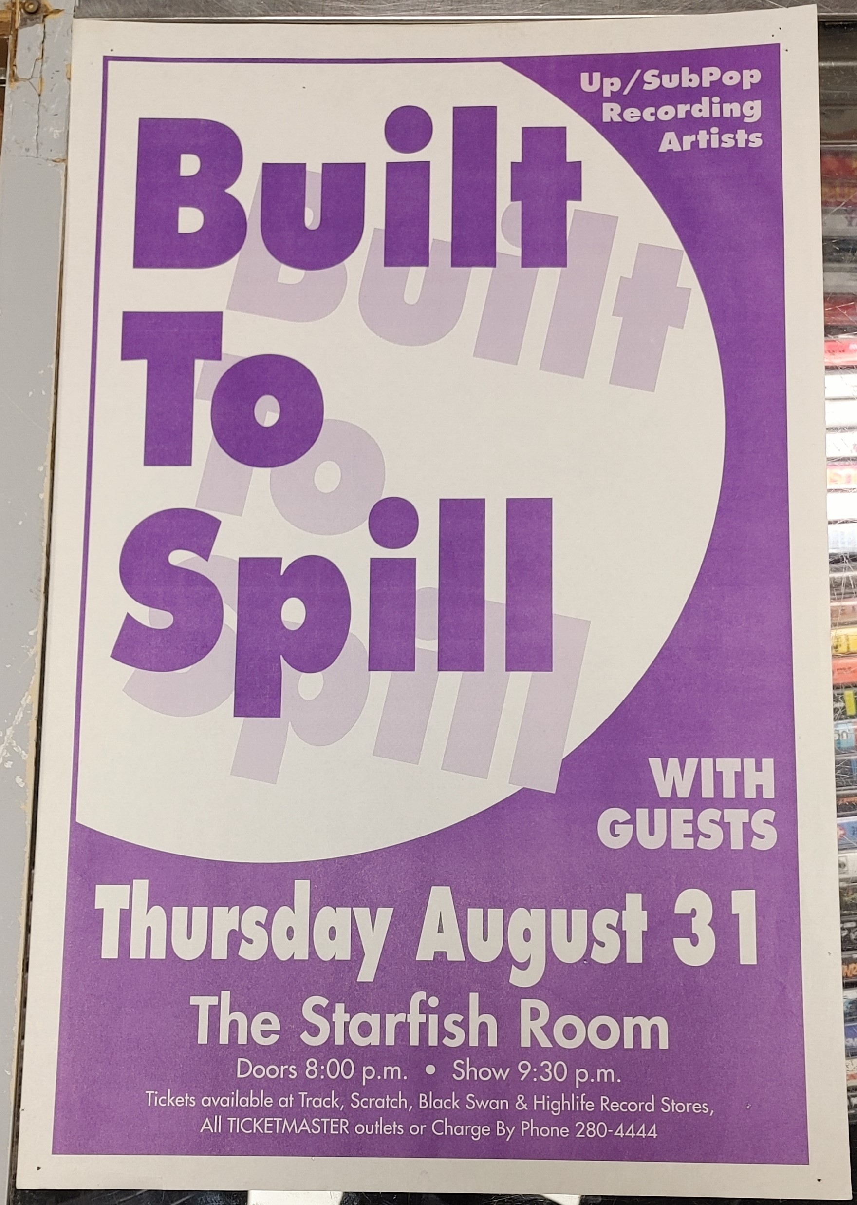 BUILT TO SPILL - Concert GIG Tour Poster Vancouver Canada ORIGINAL