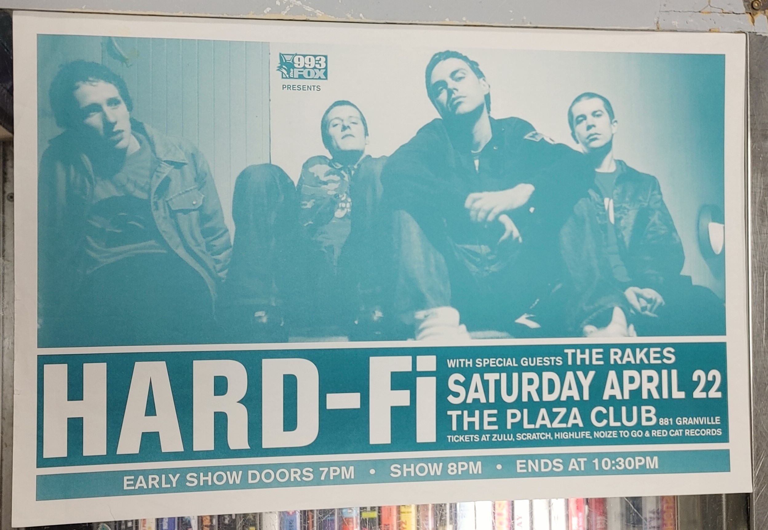 HARD-FI/the RAKES - 2006 Concert GIG Tour Poster Vancouver Canada ORIGINAL