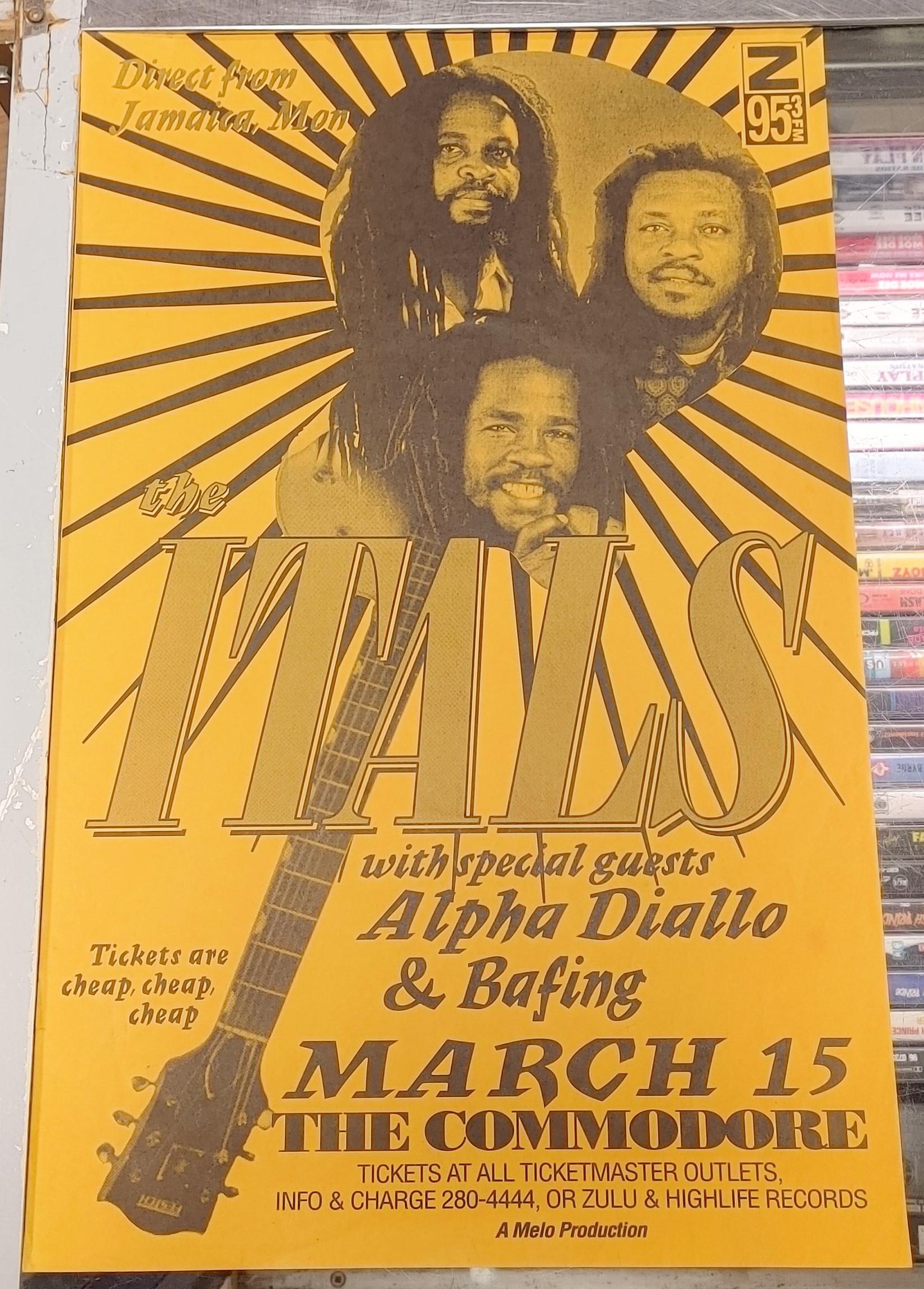 ITALS, the/Alpha DIALLO & BAFING - Concert GIG Tour Poster Vancouver Canada ORIGINAL