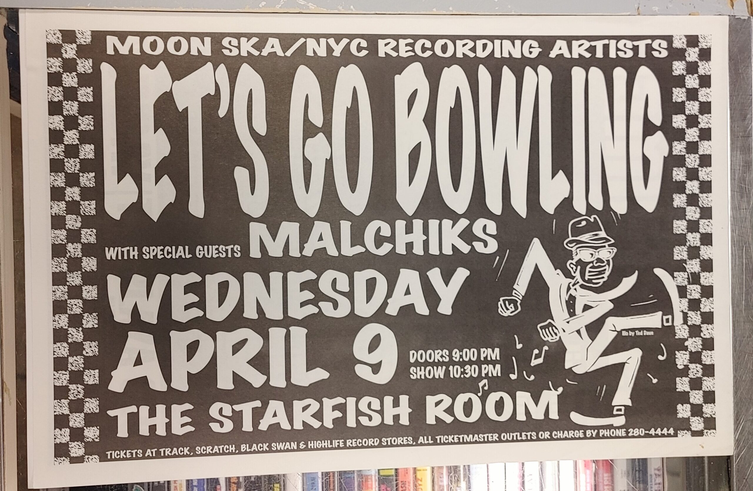 LET'S GO BOWLING/MALCHIKS - Concert GIG Tour Poster Vancouver Canada ORIGINAL