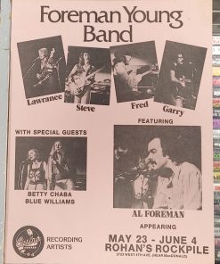 FOREMAN YOUNG BAND/Betty CHABA/Blue WILLIAMS - Concert GIG Tour Poster Vancouver Canada ORIGINAL