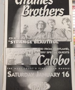 GRAMES BROTHERS, the/CALOBO - 1999 Concert GIG Tour Poster Vancouver Canada ORIGINAL