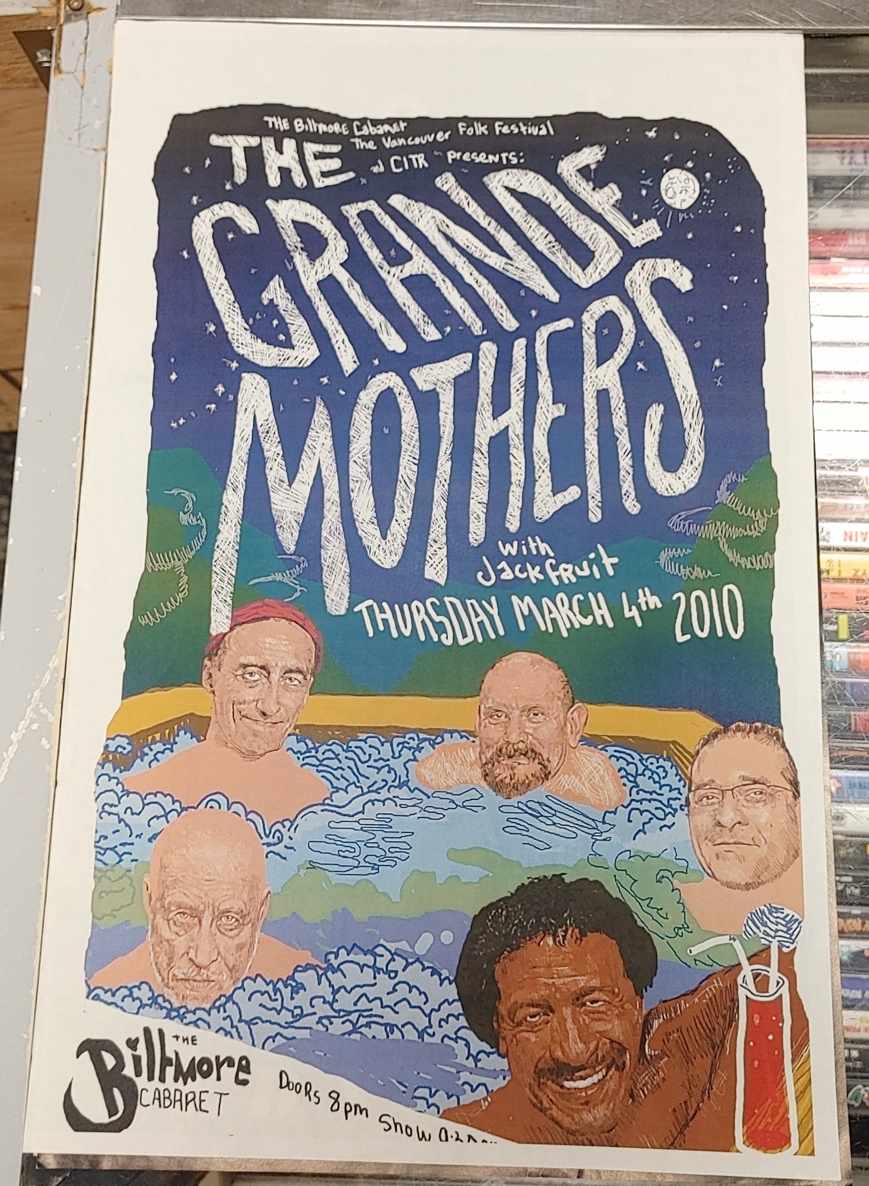 GRANDE MOTHERS, the/JACKFRUIT - 2010 Concert GIG Tour Poster Vancouver Canada ORIGINAL
