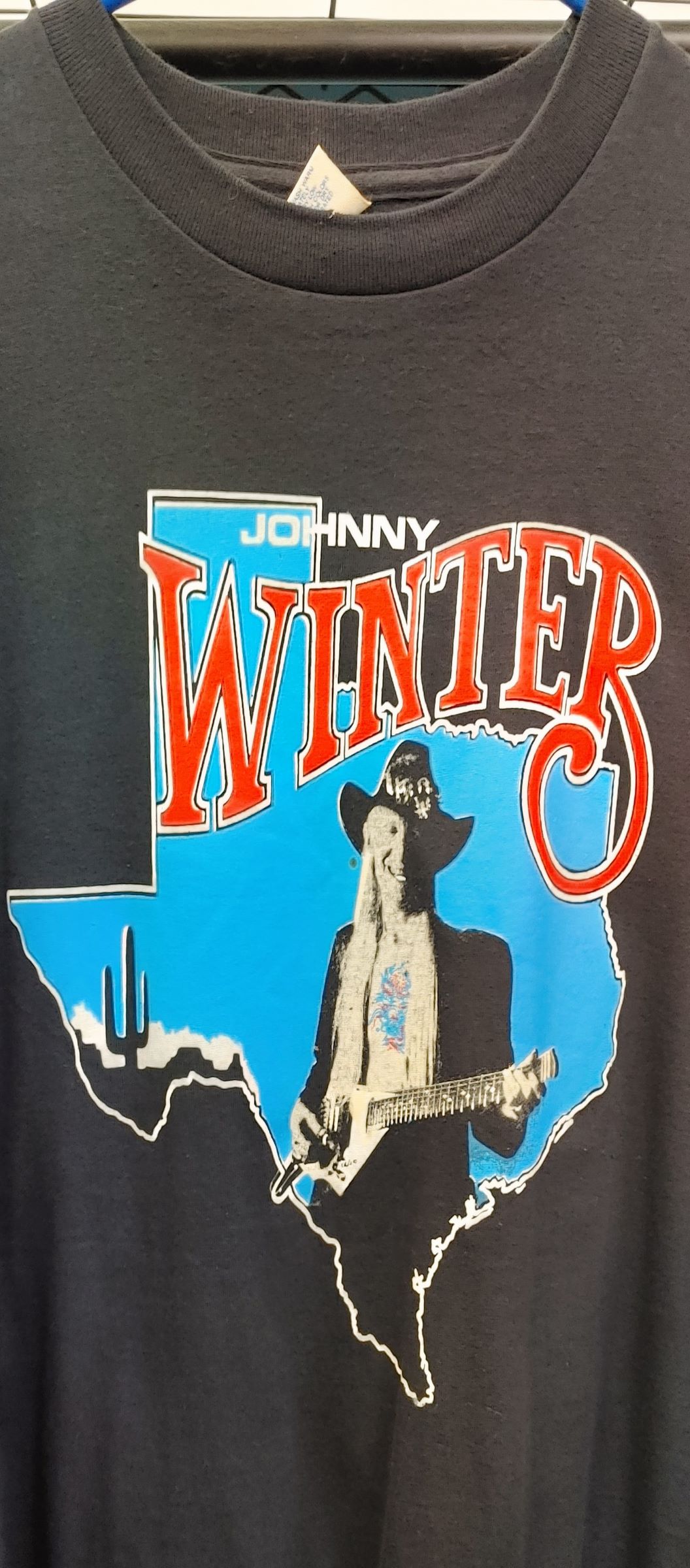 WINTER, Johnny – VINTAGE “25 Years On The Road” T-SHIRT 1990's XL