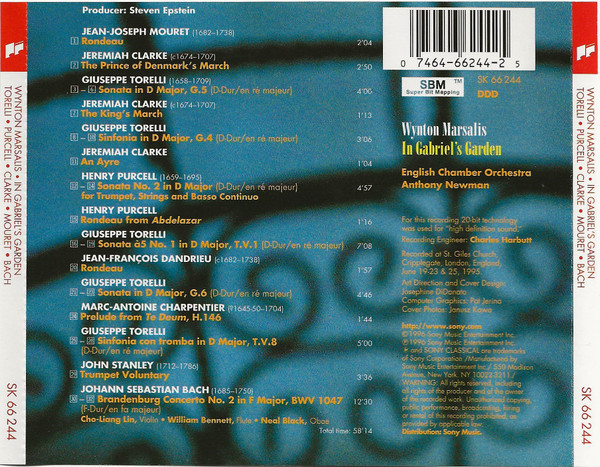 Wynton Marsalis, English Chamber Orchestra - In Gabriel's Garden (CD, Album, SBM) (Near Mint (NM or M-)) - Image 2
