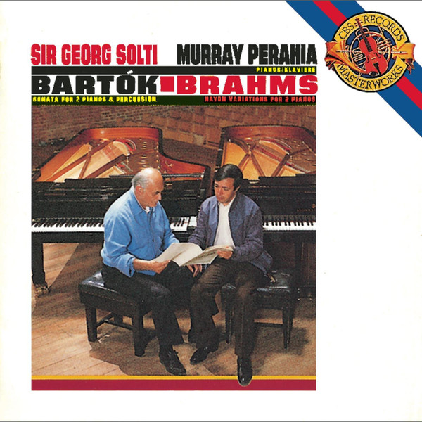 Georg Solti, Murray Perahia, Béla Bartók, Johannes Brahms, David Corkhill, Evelyn Glennie - Sonata For 2 Pianos & Percussion / Haydn Variations For 2 Pianos (CD, Album) (Near Mint (NM or M-))