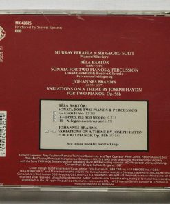 Alternative view of Georg Solti, Murray Perahia, Béla Bartók, Johannes Brahms, David Corkhill, Evelyn Glennie - Sonata For 2 Pianos & Percussion / Haydn Variations For 2 Pianos (CD, Album) (Near Mint (NM or M-))