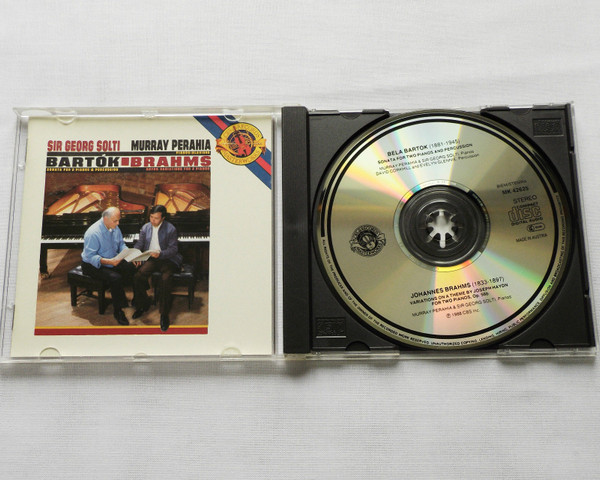 Georg Solti, Murray Perahia, Béla Bartók, Johannes Brahms, David Corkhill, Evelyn Glennie - Sonata For 2 Pianos & Percussion / Haydn Variations For 2 Pianos (CD, Album) (Near Mint (NM or M-)) - Image 4
