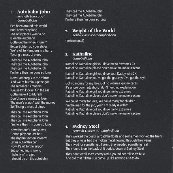John Campbelljohn - Weight Of The World (CD, Album) (Near Mint (NM or M-)) - Image 5