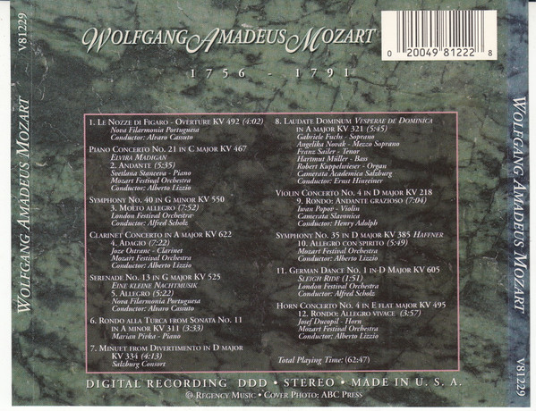 Wolfgang Amadeus Mozart - The Masterpiece Collection - Mozart (CD, Album, Comp) (Near Mint (NM or M-)) - Image 2