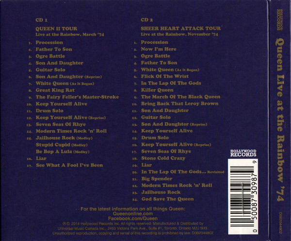 Queen - Live At The Rainbow '74 (2xCD, Album, Dlx) (Mint (M)) - Image 2