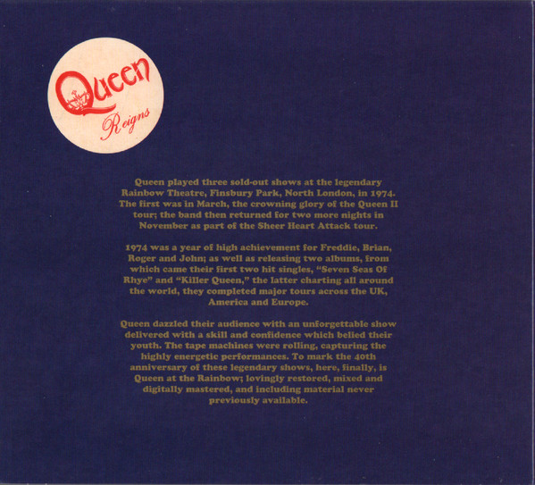 Queen - Live At The Rainbow '74 (2xCD, Album, Dlx) (Mint (M)) - Image 3
