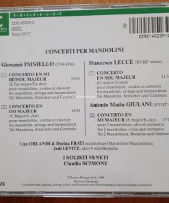Alternative view of I Solisti Veneti, Giovanni Paisiello, Francesco Lecce, Antonio Maria Giuliani - Concerto Per Mandolini (CD) (Near Mint (NM or M-))