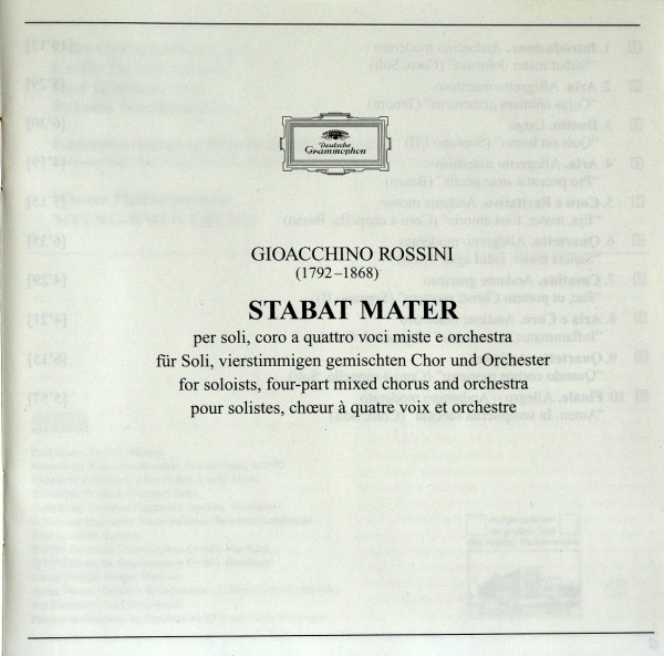 Gioacchino Rossini / Myung-Whun Chung / Wiener Philharmoniker - Stabat Mater (CD, Album) (Near Mint (NM or M-)) - Image 4