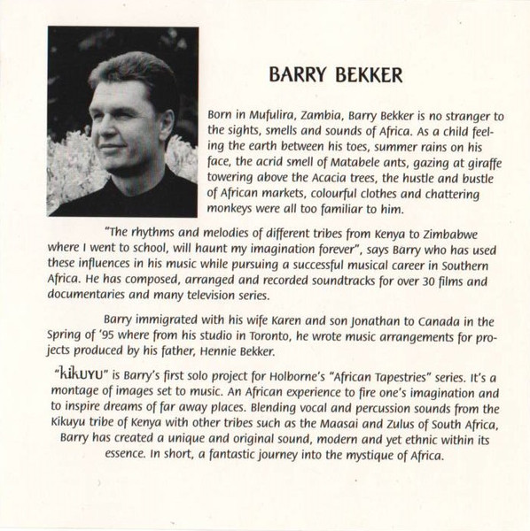 Barry Bekker - Kikuyu (CD, Album) (Near Mint (NM or M-)) - Image 5
