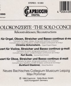 Alternative view of Johann Sebastian Bach, Neues Bachisches Collegium Musicum Leipzig, Max Pommer - Solo Konzerte (Rekonstruktionen) Vol. 1 (CD, Comp) (Near Mint (NM or M-))