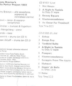 Alternative view of Anthony Braxton - Anthony Braxton´s Charlie Parker Project 1993 (2xCD, Album) (Near Mint (NM or M-))