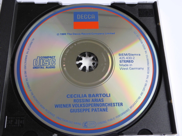 Gioacchino Rossini, Cecilia Bartoli, Giuseppe Patanè, Wiener Volksopernorchester - Rossini Arias (CD, Album) (Near Mint (NM or M-)) - Image 2