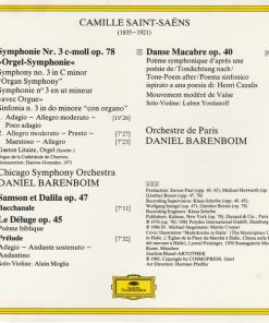 Alternative view of Camille Saint-Saëns, Chicago Symphony Orchestra, Orchestre De Paris, Daniel Barenboim - Symphony Nr.3 >>Orgel-Symphonie<< / Danse Macabre / Bachanale / Le Déluge (CD, Comp, RM) (Near Mint (NM or M-))
