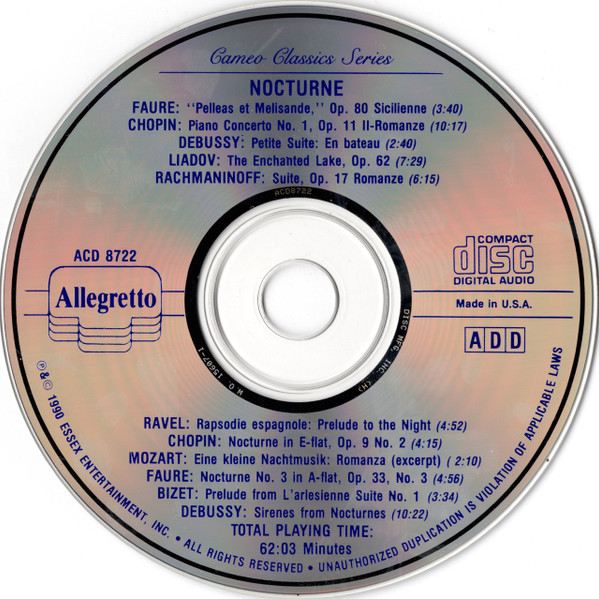 Various - Nocturne Music For A Romantic Evening (CD, Comp) (Near Mint (NM or M-)) - Image 3