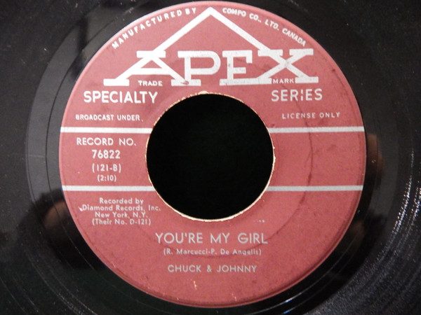 Bobby Vinton b/w Chuck & Johnny - I Love You The Way You Are / You're My Girl (7", Single) (Very Good (VG)) - Image 2