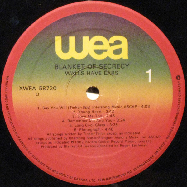 Blanket Of Secrecy - Walls Have Ears (LP, Album) (Mint (M)) - Image 5