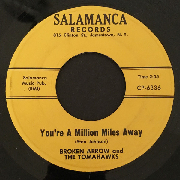 Broken Arrow And The Tomahawks - I Get Rainy River Blues (7", Single) (Very Good Plus (VG+)) - Image 2