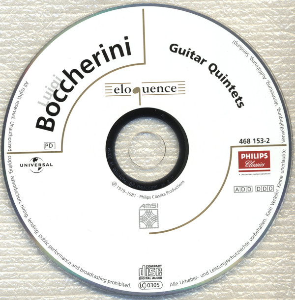 Luigi Boccherini, Pepe Romero, Academy Of St. Martin-in-the-Fields Chamber Ensemble - Guitar Quintets (CD, Comp, RM) (Near Mint (NM or M-)) - Image 3