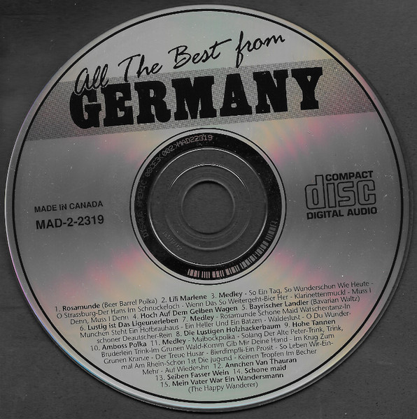 Unknown Artist - All The Best From Germany (CD, Album) (Near Mint (NM or M-)) - Image 3