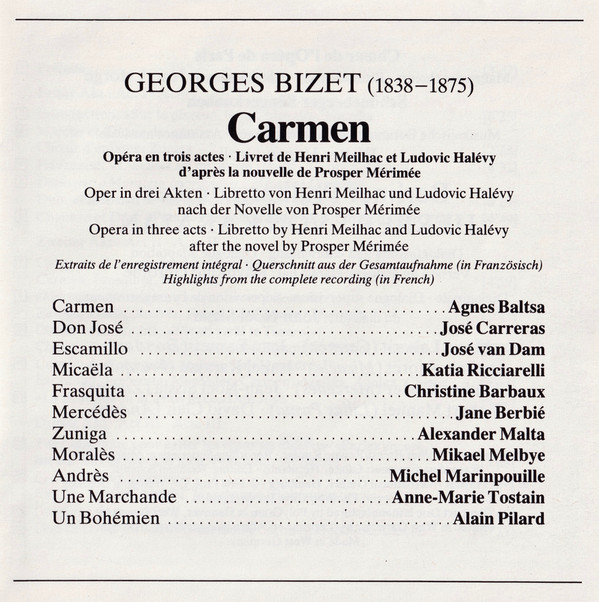 Georges Bizet, Berliner Philharmoniker, Herbert Von Karajan - Carmen (Highlights) (CD, Album, RE) (Near Mint (NM or M-)) - Image 4