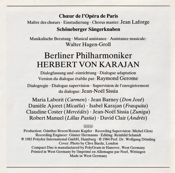 Georges Bizet, Berliner Philharmoniker, Herbert Von Karajan - Carmen (Highlights) (CD, Album, RE) (Near Mint (NM or M-)) - Image 5