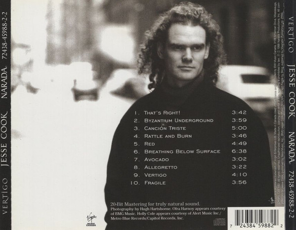 Jesse Cook - Vertigo (CD, Album) (Near Mint (NM or M-)) - Image 2