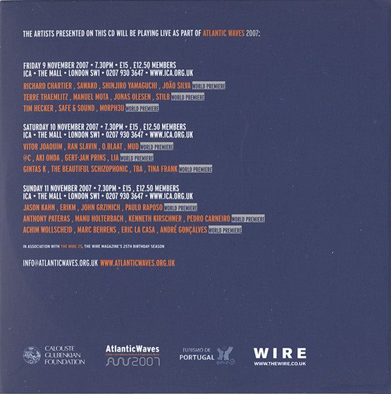 Various - Atlantic Waves 2007 Festival Sampler (2xCD, Comp, Promo, Smplr) (Mint (M)) - Image 4