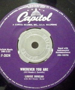Alternative view of Louise Duncan With Bill Woods Band - Gossip / Wherever You Are (7", Single) (Very Good (VG))