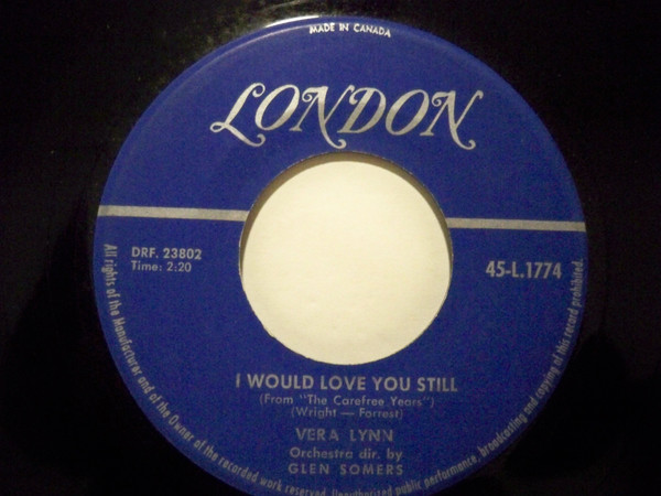 Vera Lynn - Tonight / I Would Love You Still (7", Single) (Very Good (VG)) - Image 2