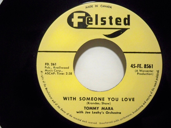 Tommy Mara With Joe Leahy Orchestra - Yancy Derringer / With Someone You Love (7", Single) (Very Good Plus (VG+)) - Image 2
