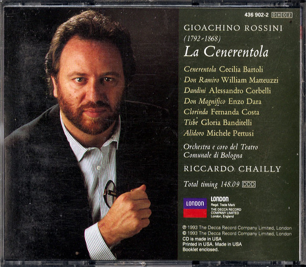 Gioacchino Rossini - Cecilia Bartoli, Enzo Dara, William Matteuzzi, Alessandro Corbelli, Michele Pertusi, Riccardo Chailly - La Cenerentola (2xCD + Box) (Near Mint (NM or M-)) - Image 3