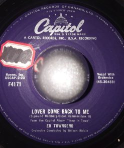 Ed Townsend - Lover Come Back To Me / Don't Ever Leave Me (7", Single) (Very Good Plus (VG+))