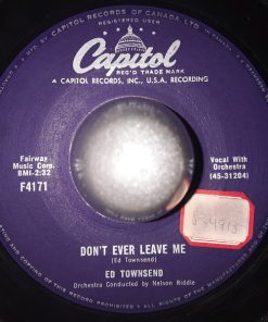 Alternative view of Ed Townsend - Lover Come Back To Me / Don't Ever Leave Me (7", Single) (Very Good Plus (VG+))