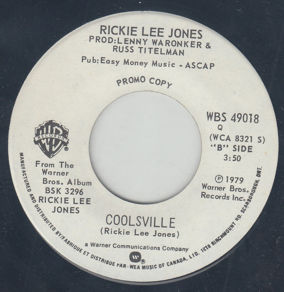 Rickie Lee Jones - Young Blood (7", Promo) (Near Mint (NM or M-)) - Image 2