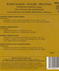 Alternative view of Camille Saint-Saëns, Gabriel Fauré, Albert Roussel, Stéphane Lemelin, CBC Vancouver Orchestra, Mario Bernardi (2) - Saint-Saëns • Fauré • Roussel (CD, Album) (Mint (M))