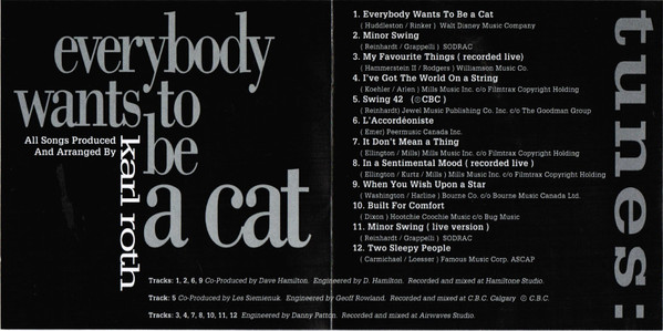 Karl Roth - Everybody Wants To Be A Cat (CD, Album) (Near Mint (NM or M-)) - Image 4